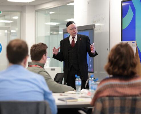 Daniel Greenberg CB leads his session with CDP Fellows.